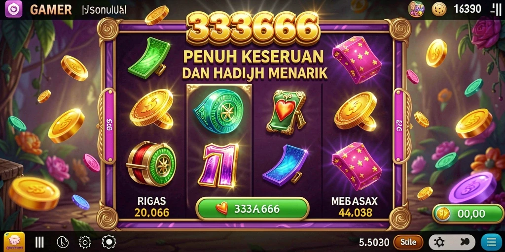 Tampilan gameplay Slot yang menarik dan penuh warna di 333666.