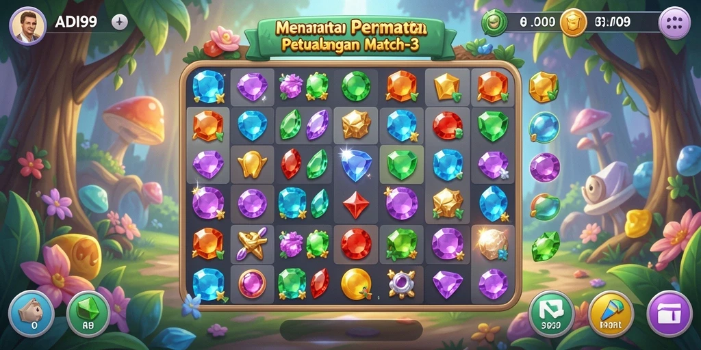 Tampilan gameplay ADI99 yang penuh warna dan dinamis.