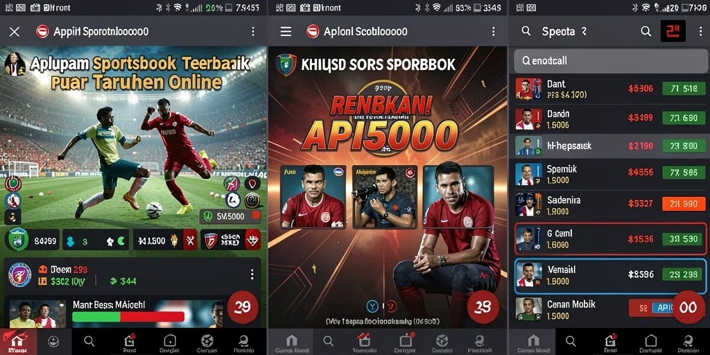 Tampilan gameplay dan fitur menarik dari API5000 untuk taruhan olahraga.
