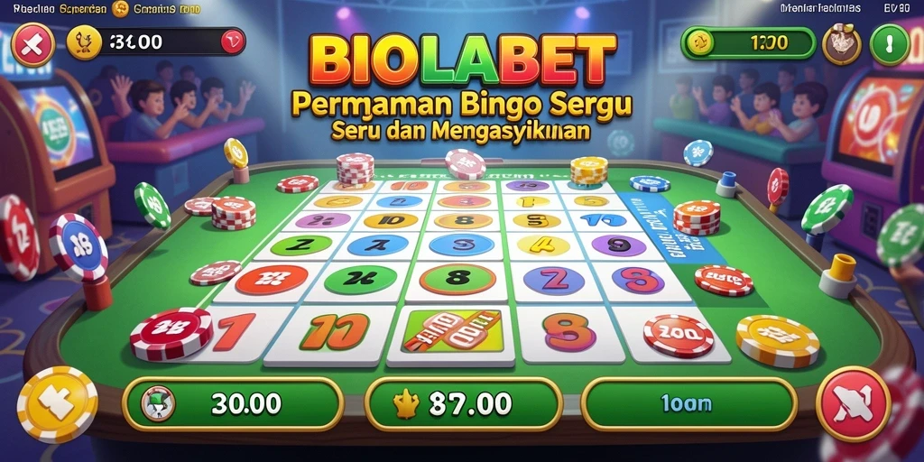 Screenshot BIOLABET menampilkan gameplay Bingo yang seru dan interaktif.