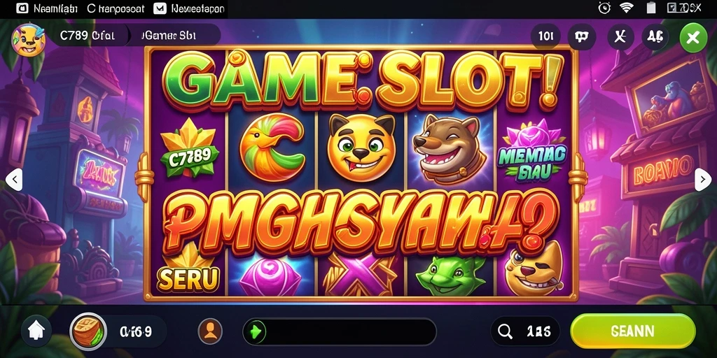 Gameplay C789 yang menampilkan kombinasi slot yang menarik dan berwarna.
