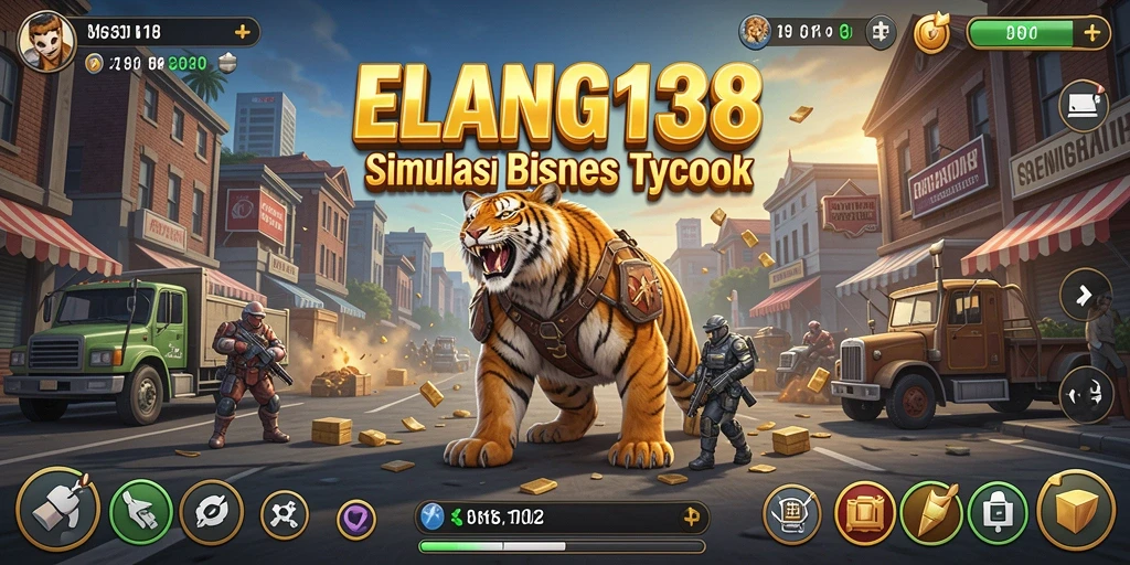 Screenshot menunjukkan gameplay menarik dari ELANG138 bisnis Tycoon.
