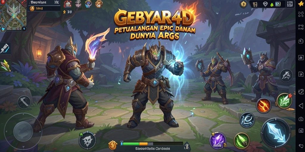 Screenshot gameplay seru GEBYAR4D yang menampilkan aksi pertarungan.