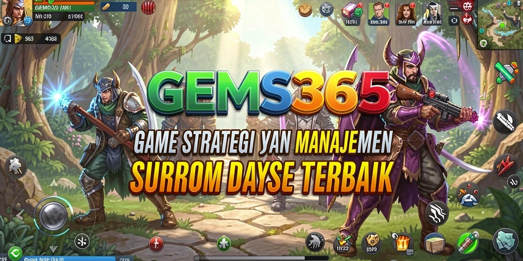 Screenshot gameplay GEMS365 menampilkan aksi pertempuran yang mendebarkan.