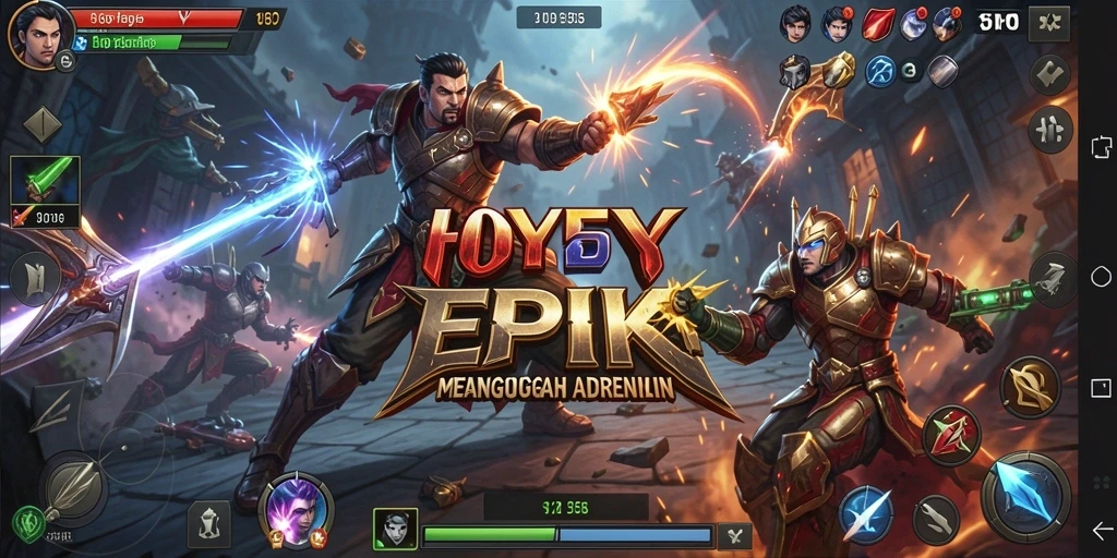 Screenshot utama menampilkan pertarungan intens antara dua karakter di HOYE55.
