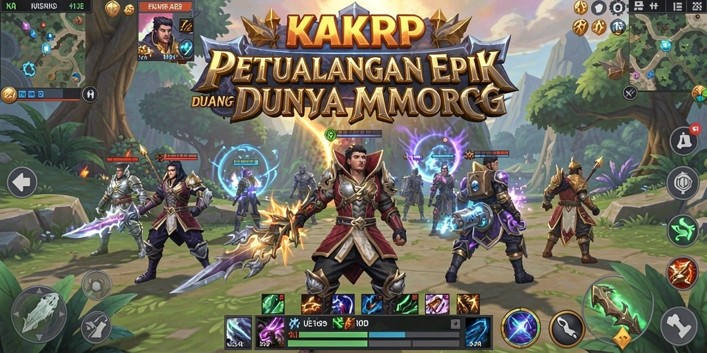 Tampilan gameplay KAKRP dengan aksi seru dan karakter menarik.
