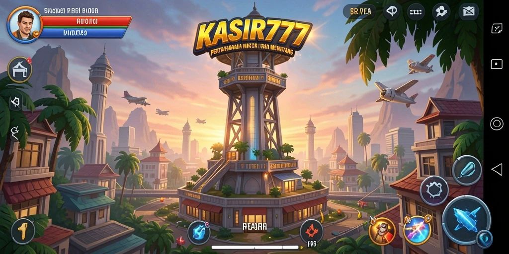Tampilan gameplay seru di KASIR777 dalam pertarungan Tower Defense.