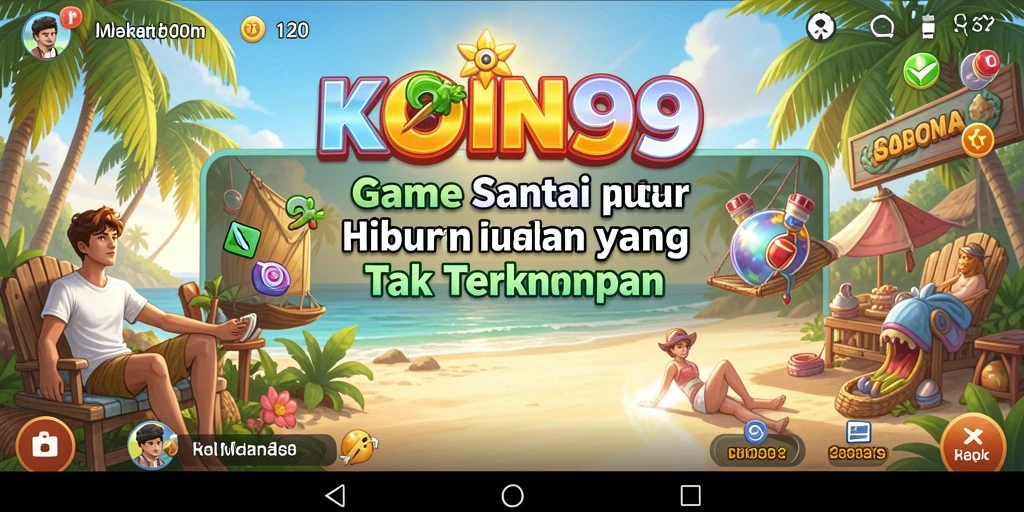 Tampilan gameplay menarik dari KOIN99 yang penuh warna.