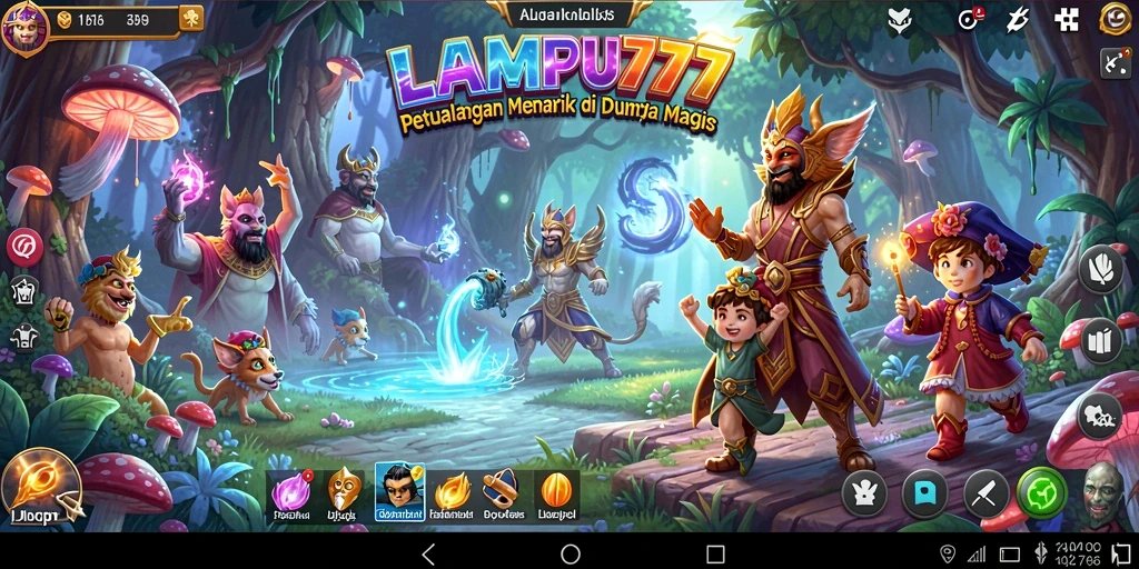 Tangkapan layar utama LAMPU777 menampilkan aksi petualangan yang mendebarkan.