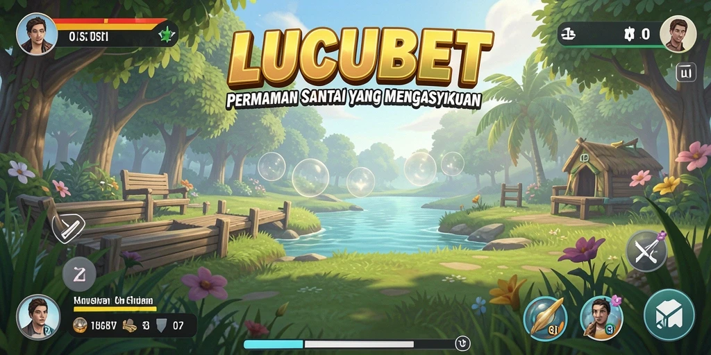 Screenshot gameplay LUCUBET menunjukkan suasana permainan yang ceria dan penuh tantangan.