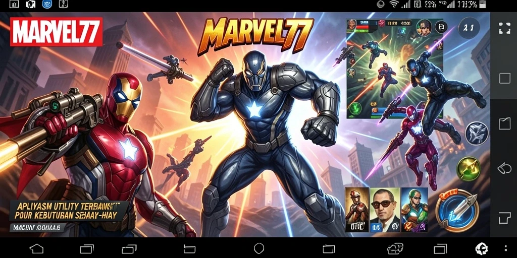 Tampilan aplikasi <strong>MARVEL77</strong> yang modern dan fungsional.