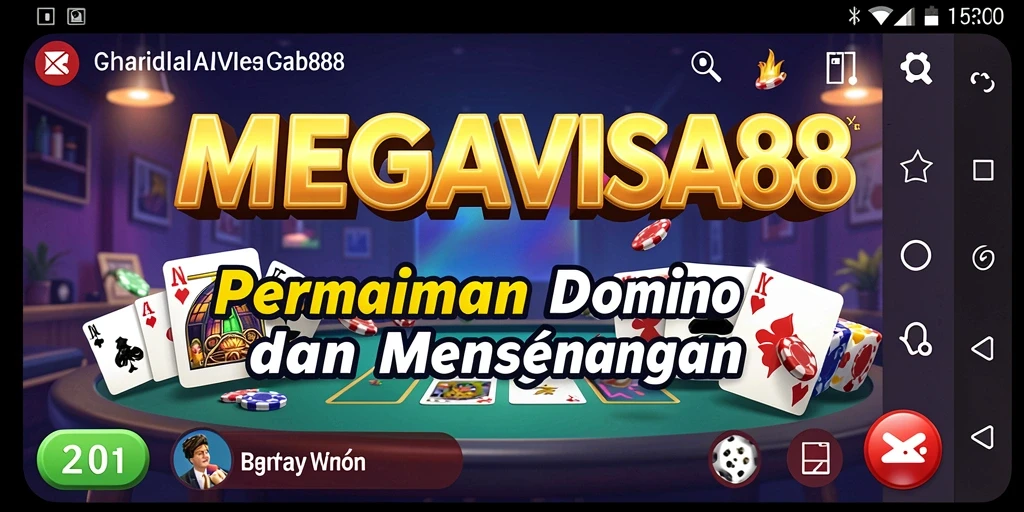 Tampilan gameplay seru MEGAVISA88 dalam permainan Domino.