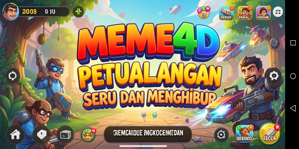 Tampilan gameplay <strong>MEME4D</strong> yang seru dan menantang.