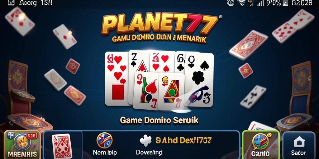 Tangkapan layar gameplay domino yang seru di PLANET77.
