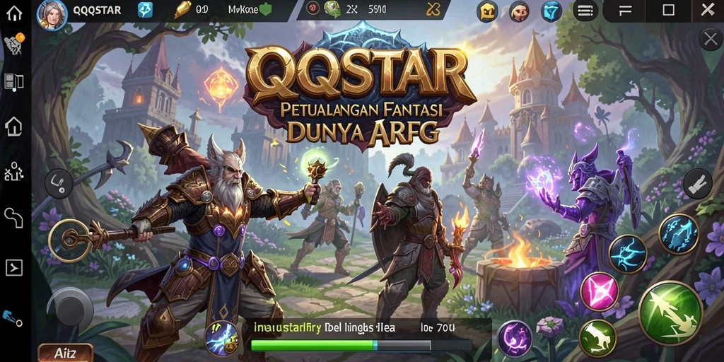 Tampilan gameplay QQSTAR yang seru dalam petualangan ARPG.