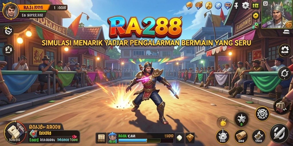 Tampilan gameplay menarik RAJA288 saat membangun kerajaan.
