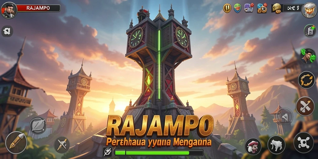 Tangkapan layar gameplay RAJAMPO yang menegangkan dalam aksi Tower Defense.