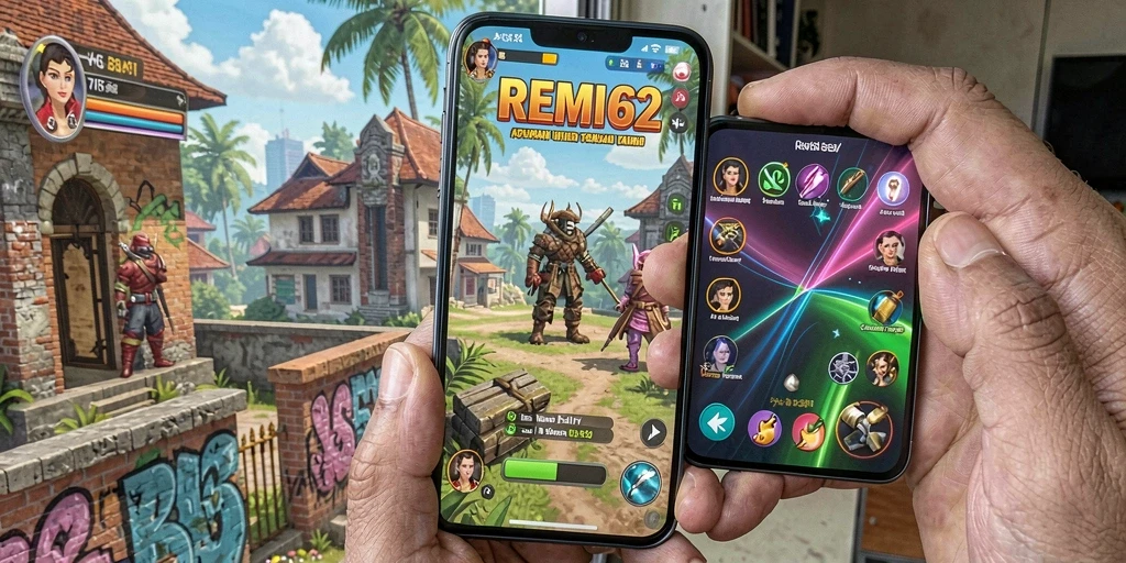 Tampilan antarmuka aplikasi REMI62 yang menarik dan user-friendly.