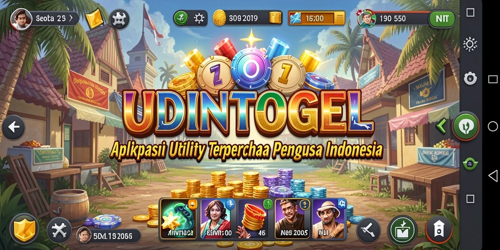 Tampilan aplikasi UDINTOGEL dengan fitur-fitur Utility yang menarik.