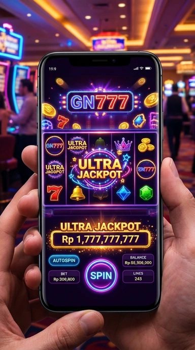 Halaman beranda aplikasi gn777 yang intuitif.